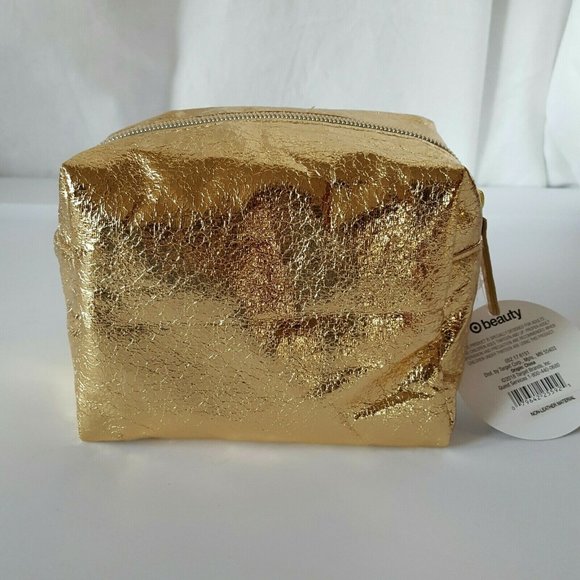 Target Handbags - NEW Cosmetic Bag Loaf Target Beauty GOLD
